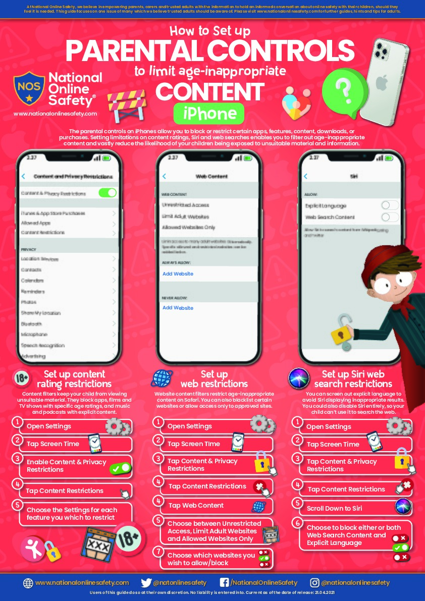 Parental Controls age limit content